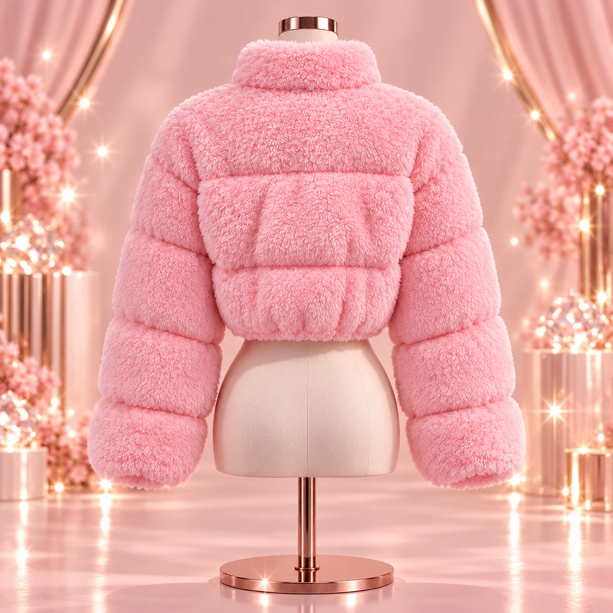 Soft Girl Faux Fur Cropped Jacke