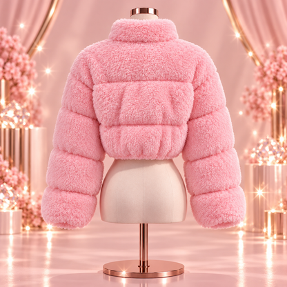 Soft Girl Faux Fur Cropped Jacke