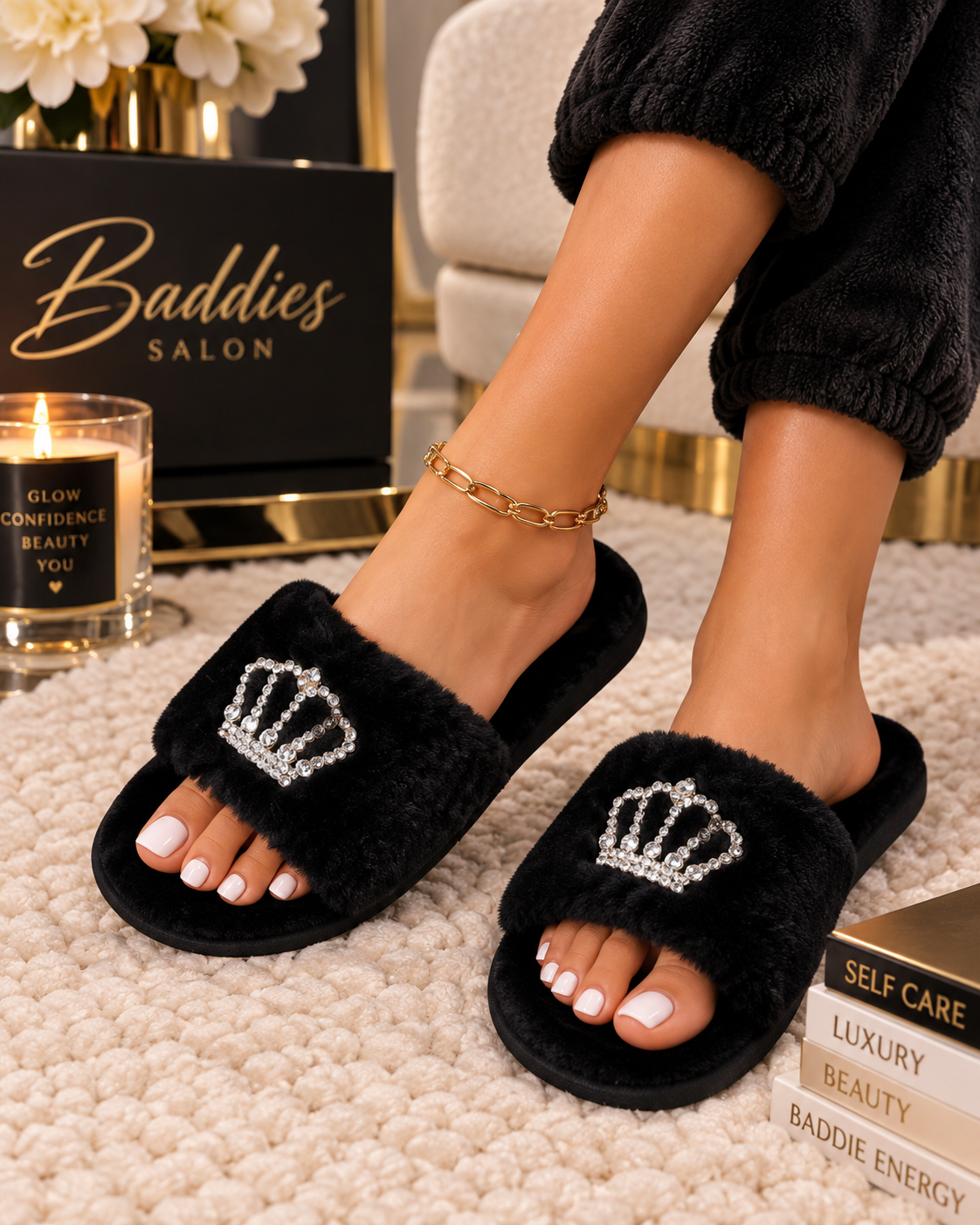 Plush Baddie Slippers, product view 4