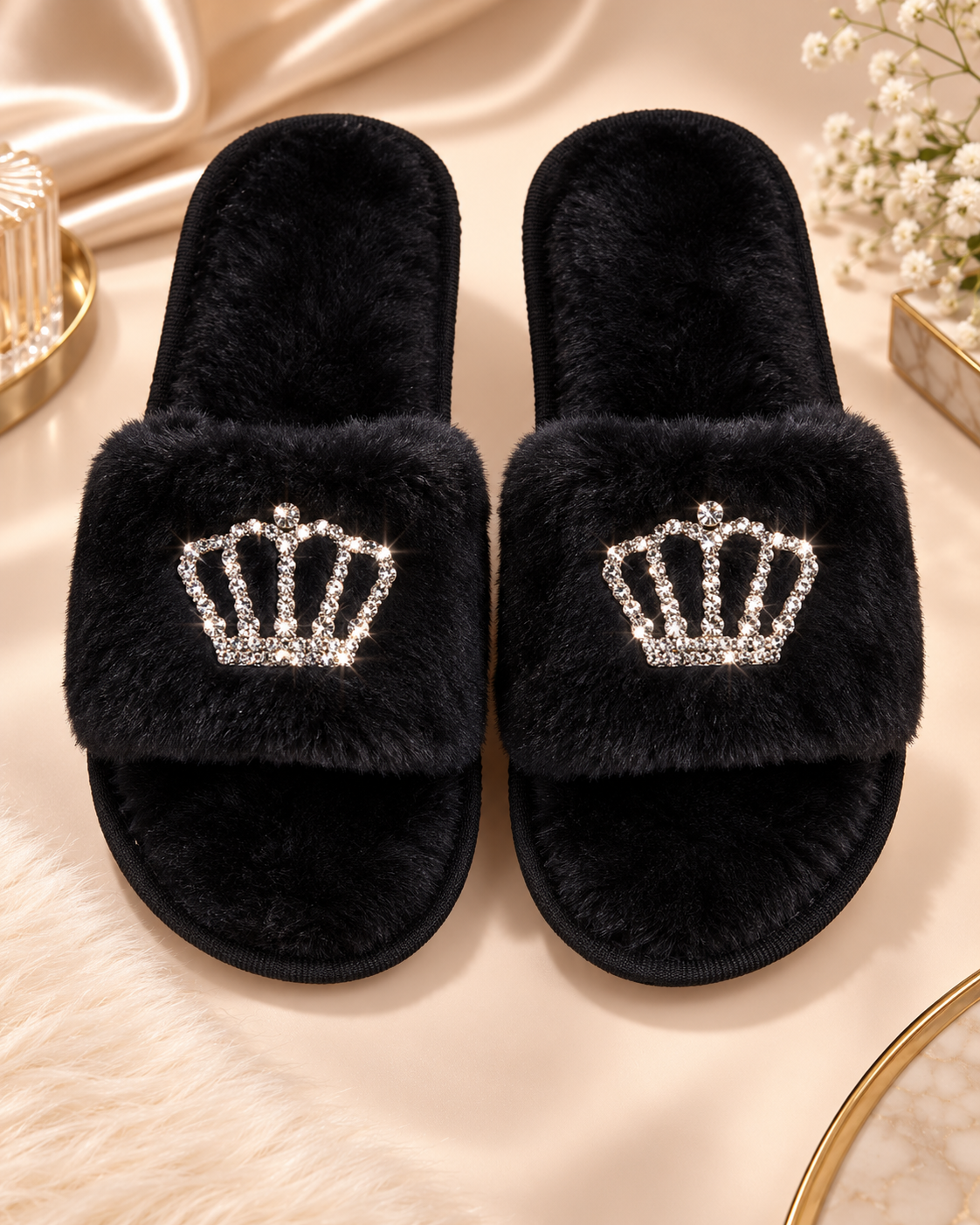 Plush Baddie Slippers, product view 1